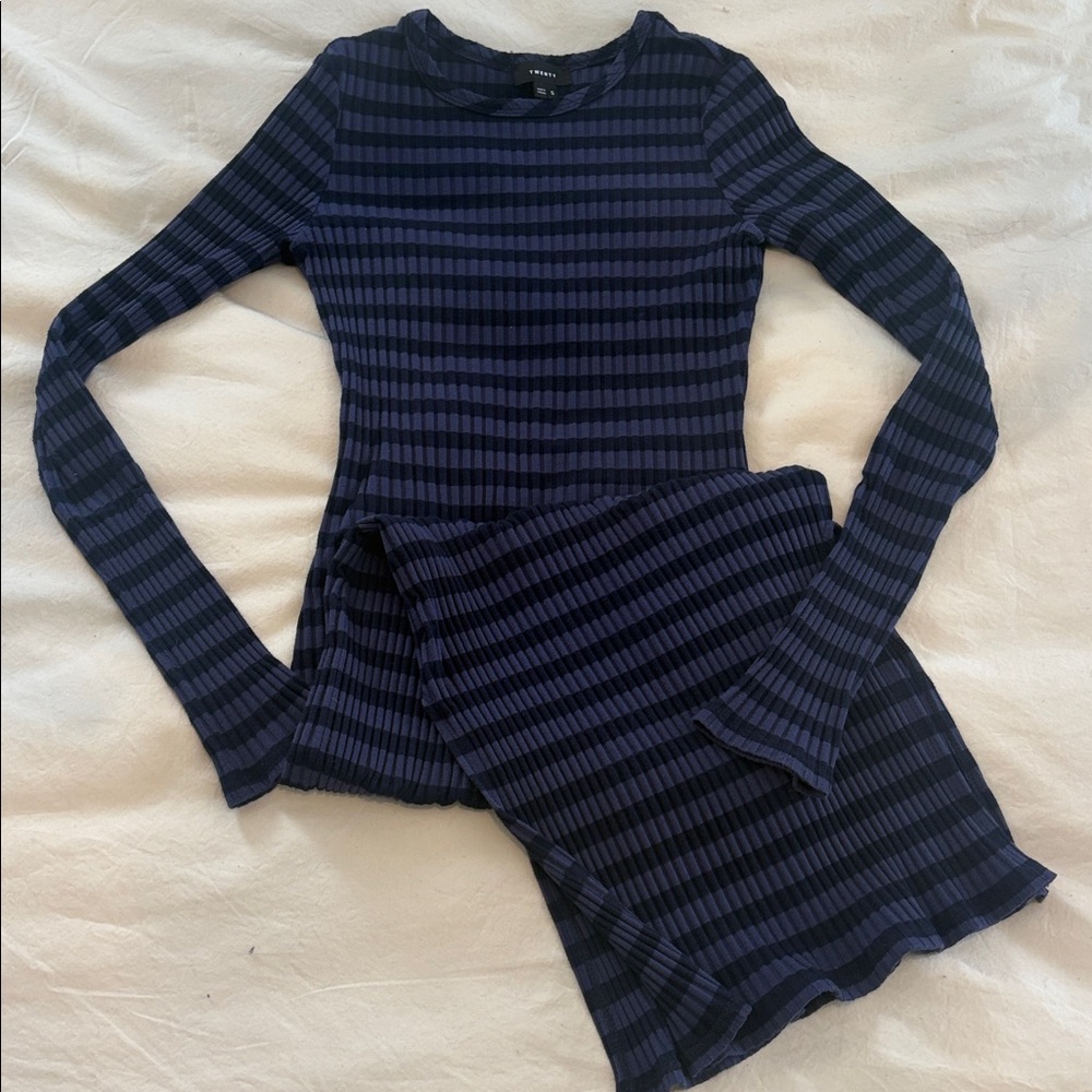 Twenty ribbed knit dress